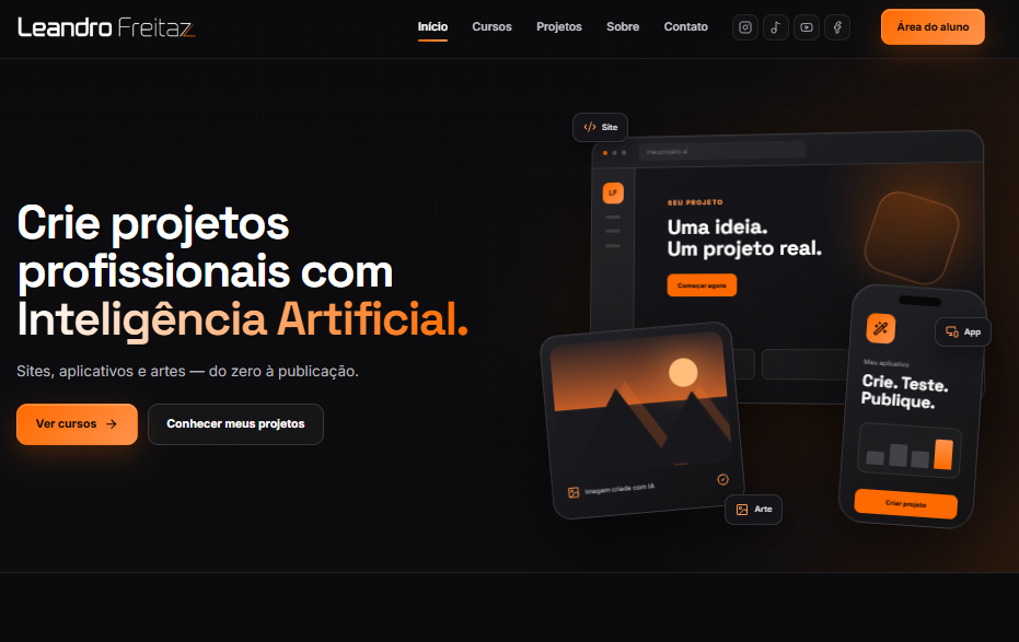 Versão desktop do projeto Leandro Freitaz